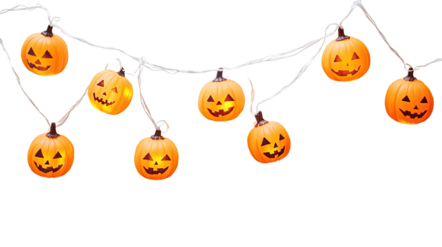A fun set of Halloween pumpkin icons featuring spooky faces and designs, perfect for celebrating the autumn holiday