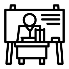 Teacher outline icon, suitable for school education