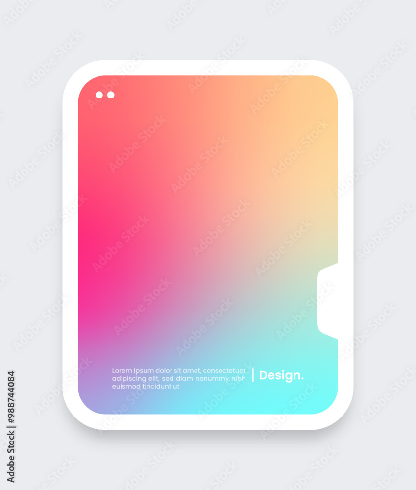 Poster futuristic square gradient background. pop up window vector illustration.