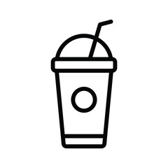 Cool coffee icon, ideal for chilled beverages and trendy caf�s