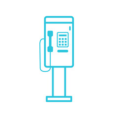 Payphone icon. Isolated on white background. From blue icon set.