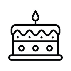 For celebrations use this festive birthday cake icon