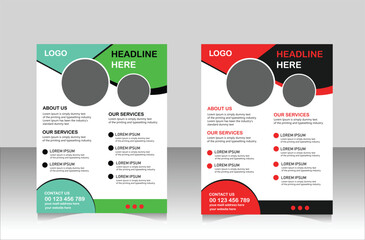 Corporate business flyer template design set, Brochure design, cover modern layout, annual report, poster, flyer in A4 with colorful business proposal, promotion, advertise, publication, cover page.