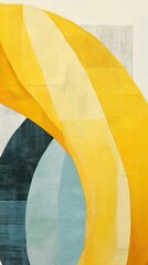 Obraz premium Banana abstract painting shape.
