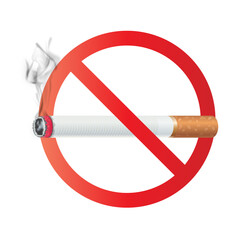 No Smoking Sign Medical Illustration, Smoking Prohibition Symbol Visualization