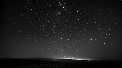 Starry Night Landscape: A Breathtaking View of the Milky Way