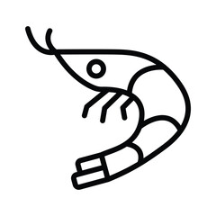 Plump shrimp icon ideal in seafood designs