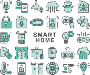 スマートホーム　カラフルなアイコンセット