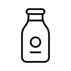 Clean and simple white drink bottle icon