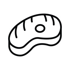 A Juicy and grilled meat cut, steak icon