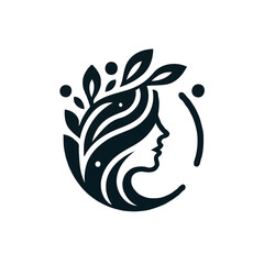 Beauty face vector illustration vector logo design