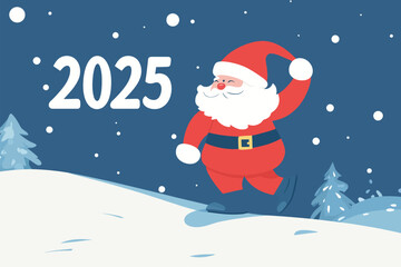 Obraz premium Happy New year 2025