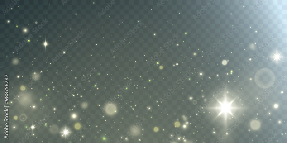 Aufkleber light abstract glowing bokeh highlights. light bokeh effect isolated on transparent background. the 