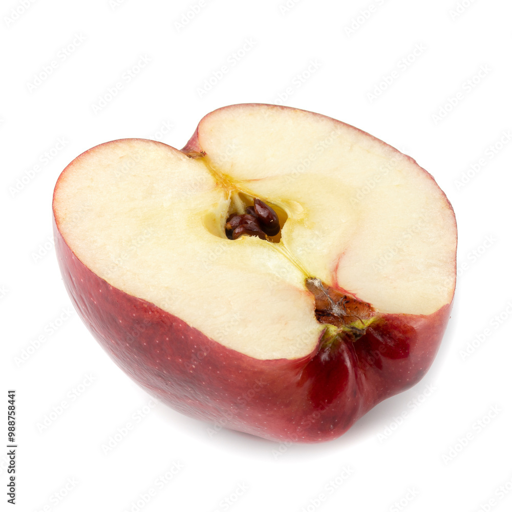 Sticker red apple isolated on a white background