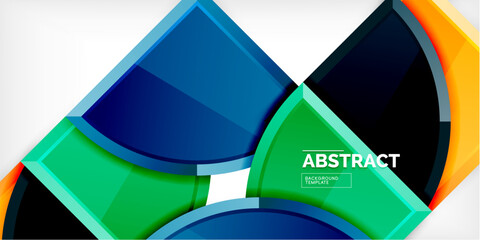 Glossy circles geometric background. Vector Illustration For Wallpaper, Banner, Background, Card, Book Illustration, landing page