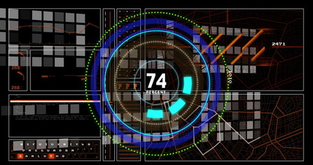 Image of digital data processing over scope scanning