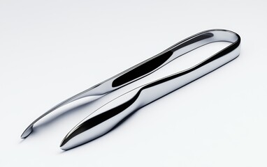 Fototapeta premium A pair of sleek metal tongs