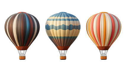 Obraz premium Colorful hot air balloons floating in the sky, symbolizing adventure and freedom in travel