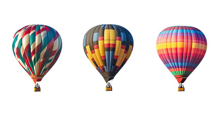 Colorful hot air balloons soaring through a bright sky, inviting adventure and fun on a summer day