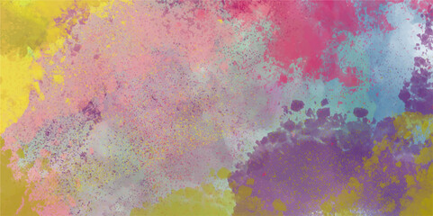 Abstract Multicolored Distressed Vintage vibrant grunge splashes and stains in Parchment Paper Watercolor background for Website, Wallpaper, Fabric Printing, Brochures & Luxury/Premium Packaging