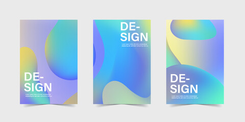 Fototapeta premium flat banner vertical style poster design templates