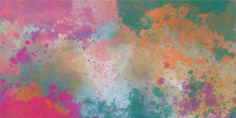 Abstract Multicolored Distressed Vintage vibrant grunge splashes and stains in Parchment Paper Watercolor background for Website, Wallpaper, Fabric Printing, Brochures & Luxury/Premium Packaging