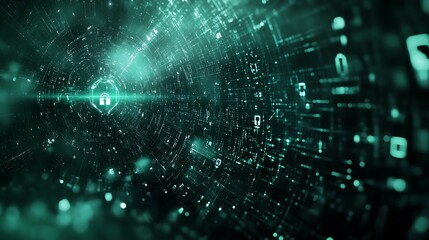 Obraz premium Futuristic Technology: Abstract Digital Interfaces, Data Networks, and AI Conceptual Art