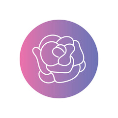 Rose vector icon stock illustration