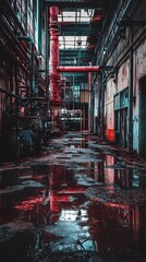 Fototapeta premium Reflective Cylinders in an Industrial Plant