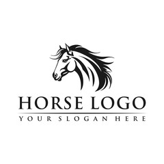 simple horse vector illustration best for sport races logo template