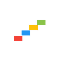 rainbow stairs vector elements