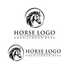 Fototapeta premium Creative Horse Elegant Logo Symbol Design Illustration Vector