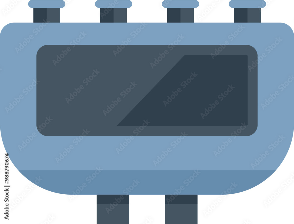 Aufkleber network switch connecting with wires to internet cables, front view of ethernet splitter