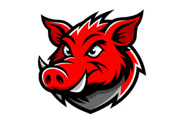 Boar head mascot logo design vector