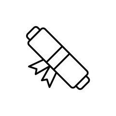 Diploma scrolls outline icons, minimalist vector illustration ,simple transparent graphic element .Isolated on white background