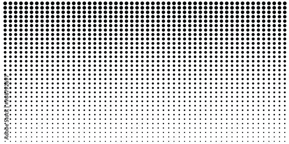 Poster This image features gradient pattern of black dots transitioning to white, creating visually striking effect. arrangement of dots adds depth and texture, making it suitable for various design.