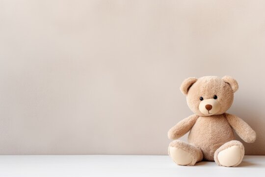 Bear toy representation copy space.