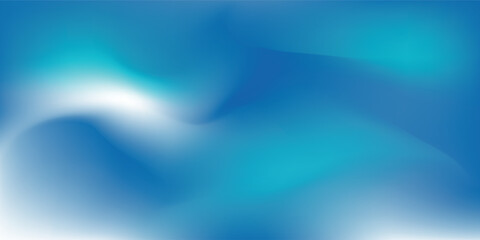 Blue Sky Background, Vector Clear Sky Clouds. Sunny day with morning sun rays in Winter.