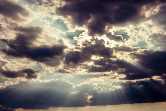 Sky with clouds at sunset