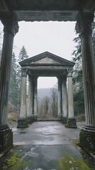 Mysterious Gateway to Misty Forest