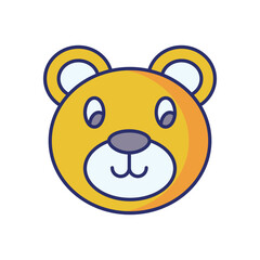 Teddy Bear vector icon stock illustration