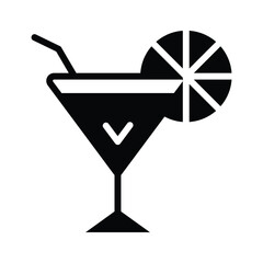 Classic cocktail icon, used in bars and party themed graphics