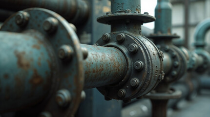 System of metal industrial pipes