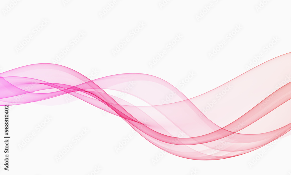 Aufkleber flow of transparent curve lines. abstract wave background.