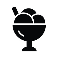 Sweet ice cream bowl icon perfect for dessert and summer fun