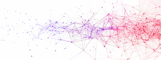 Naklejka premium Floating Geometric Web with Gradient Colors