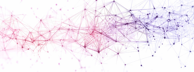 Obraz premium Floating Geometric Web with Gradient Colors