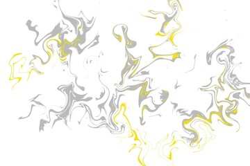 Obraz premium Liquid art texture. Abstract background with swirling paint effect. grey combined with yellow color. Painting with liquid acrylic that pours and splashes.