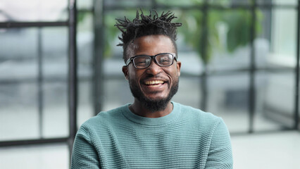 young african american man showing quiet business