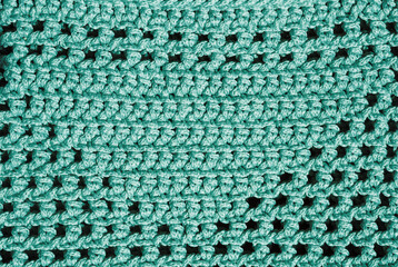 Polyester cord crochet texture.